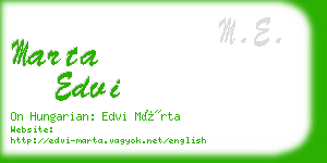 marta edvi business card